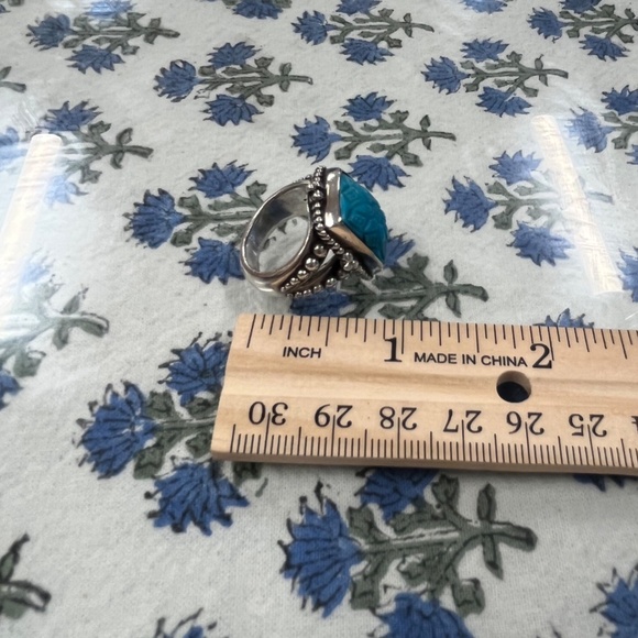 New Stephen Dweck Turquoise & Sterling Ring Size 7 - Picture 9 of 11